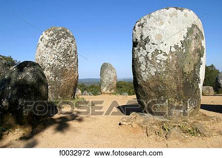 Portugal, Alentejo, Evora, Almendres cromlech View Large Photo Image Stock Image - Portugal, Alentejo, Evora, Almendres cromlech. Fotosearch