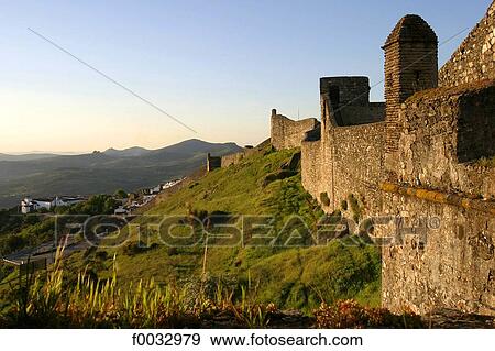Stock Photo - Portugal, Alentejo, Marvao, fortified village. Fotosearch