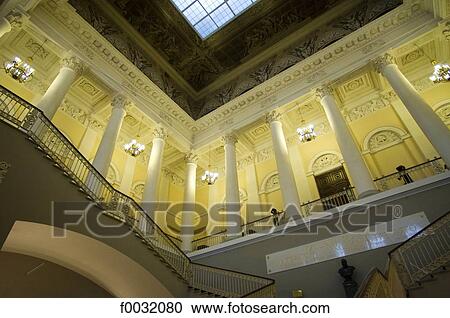 Stock Image - Russia, St Petersburg, great stair of the Mikhailovski palace.. Fotosearch