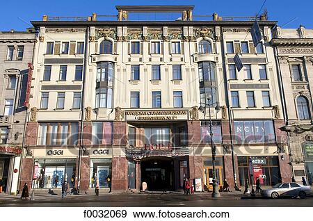 Russia, St Petersburg, Nevsky prospekt. View Large Photo Image Stock Photo - Russia, St Petersburg, Nevsky prospekt.. Fotosearch