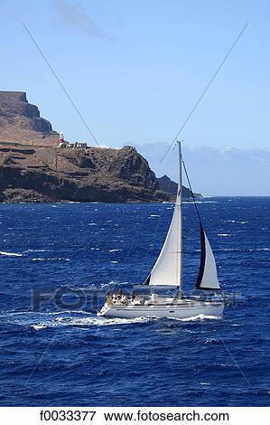 Spain, canary islands, Gomera, San Sebastian, sailing boat View Large Photo Image Stock Photo - Spain, canary islands, Gomera, San Sebastian, sailing boat. Fotosearch