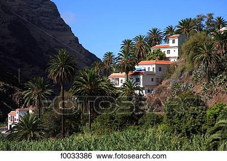 Stock Photograph - Spain, canary islands, Gomera, Valle Gran rey. Fotosearch