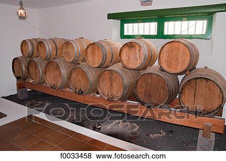 Stock Photo - Spain, Canary islands, Lanzarote, cellar. Fotosearch