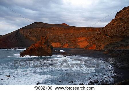 Spain, Canary islands, Lanzarote, El Golfo View Large Photo Image Stock Image - Spain, Canary islands, Lanzarote, El Golfo. Fotosearch