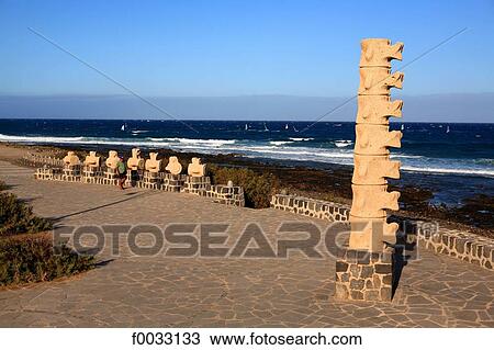 Stock Image - Spain, Canary islands, Tenerife, el medano, sculpture. Fotosearch