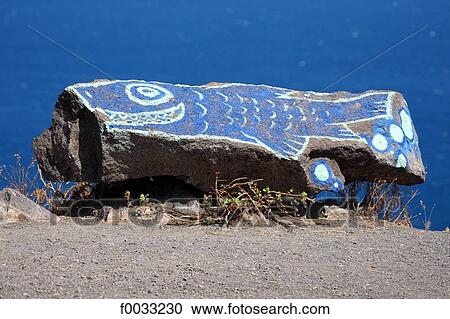 Spain, Canary islands, Tenerife, San Andres, painting on a rock View Large Photo Image Stock Image - Spain, Canary islands, Tenerife, San Andres, painting on a rock. Fotosearch