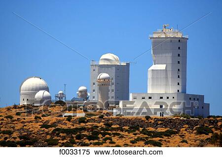 Stock Photography - Spain, Canary islands, Tenerife, Teide national park, astronomical observatory. Fotosearch