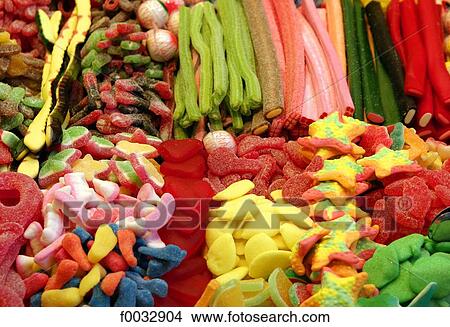 Spain, Catalonia, Barcelona, el raval, market, candies View Large Photo Image Picture - Spain, Catalonia, Barcelona, el raval, market, candies. Fotosearch