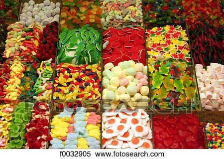 Spain, Catalonia, Barcelona, el raval, market, candies View Large Photo Image Stock Photography - Spain, Catalonia, Barcelona, el raval, market, candies. Fotosearch