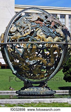 Stock Photo - Switzerland, Geneva, armillary sphere. Fotosearch