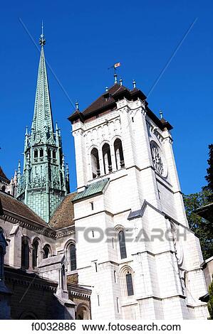 Switzerland, Geneva, St. Pierre Cathedral View Large Photo Image Stock Photograph - Switzerland, Geneva, St. Pierre Cathedral. Fotosearch