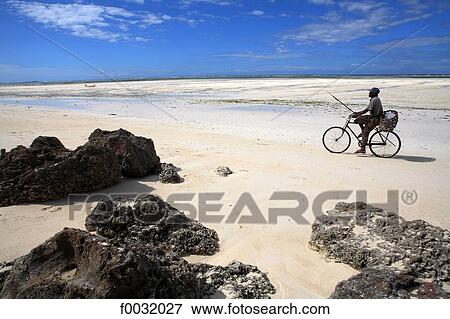 Tanzania, Zanzibar (Unguja island), Pwani Mchangani beach, fisherman. View Large Photo Image Stock Photo - Tanzania, Zanzibar (Unguja island), Pwani Mchangani beach, fisherman.. Fotosearch