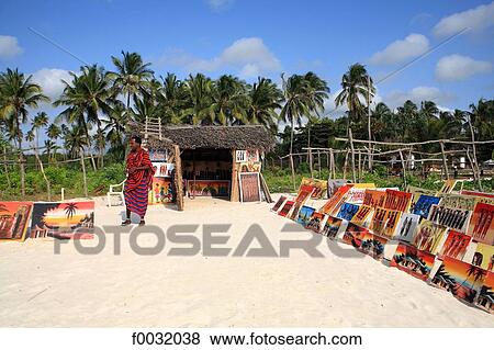 Tanzania, Zanzibar (Unguja island), Pwani Mchangani beach, paint store. View Large Photo Image Stock Photo - Tanzania, Zanzibar (Unguja island), Pwani Mchangani beach, paint store.. Fotosearch