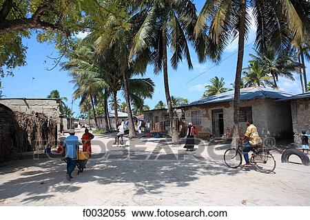 Tanzania, Zanzibar (Unguja island), Nungwi village. View Large Photo Image Stock Photography - Tanzania, Zanzibar (Unguja island), Nungwi village.. Fotosearch