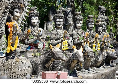 Thailand, near Nong Khai, temple of Kaewkoo, statue of the chinese astrology View Large Photo Image Stock Photograph - Thailand, near Nong Khai, temple of Kaewkoo, statue of the chinese astrology. Fotosearch
