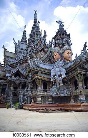Thailand, Pattaya, the sanctuary of truth View Large Photo Image Stock Image - Thailand, Pattaya, the sanctuary of truth. Fotosearch