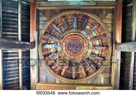 Stock Photo - Thailand, Pattaya, the sanctuary of truth, rose window. Fotosearch