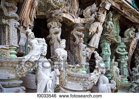 Thailand, Pattaya, the sanctuary of truth View Large Photo Image Stock Photograph - Thailand, Pattaya, the sanctuary of truth. Fotosearch