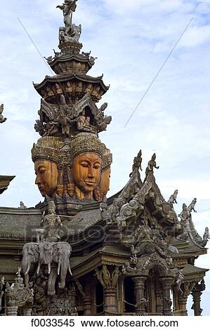 Thailand, Pattaya, the sanctuary of truth View Large Photo Image Stock Photography - Thailand, Pattaya, the sanctuary of truth. Fotosearch