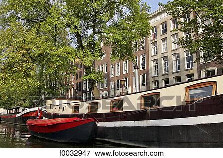 The Netherlands, North Holland, Amsterdam, houseboats View Large Photo Image Stock Photo - The Netherlands, North Holland, Amsterdam, houseboats. Fotosearch