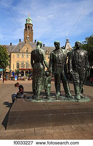 The Netherlands, South Holland, Rotterdam, town hall and statue View Large Photo Image Stock Photo - The Netherlands, South Holland, Rotterdam, town hall and statue. Fotosearch