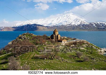 Turkey, lake Van, Akdamar island, armenian church View Large Photo Image Picture - Turkey, lake Van, Akdamar island, armenian church. Fotosearch