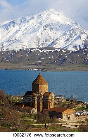 Stock Photograph - Turkey, lake Van, Akdamar island, armenian church. Fotosearch