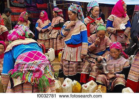 Vietnam, Bac Ha, market of Can Cay, Hmong ethnic group View Large Photo Image Stock Image - Vietnam, Bac Ha, market of Can Cay, Hmong ethnic group. Fotosearch