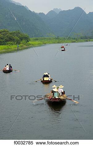 Vietnam, Hoa Binh, near Hanoi, Perfume mountain, boats View Large Photo Image Stock Photography - Vietnam, Hoa Binh, near Hanoi, Perfume mountain, boats. Fotosearch
