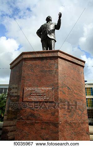 Barbados, Bridgetown, Independance square, statue of the prime minister View Large Photo Image Stock Photo - Barbados, Bridgetown, Independance square, statue of the prime minister. Fotosearch