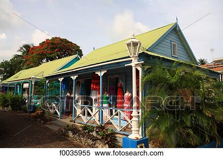 Stock Photography - Barbados, clothes shop. Fotosearch