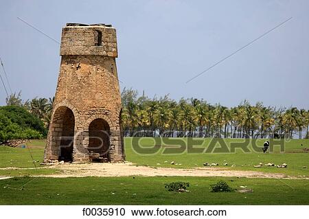 Stock Image - Barbados, Cove Bay, windmill. Fotosearch