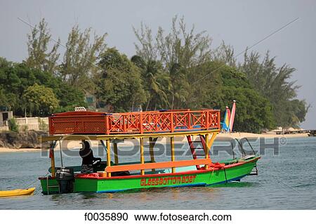 Barbados, glass-bottom boat View Large Photo Image Stock Image - Barbados, glass-bottom boat. Fotosearch