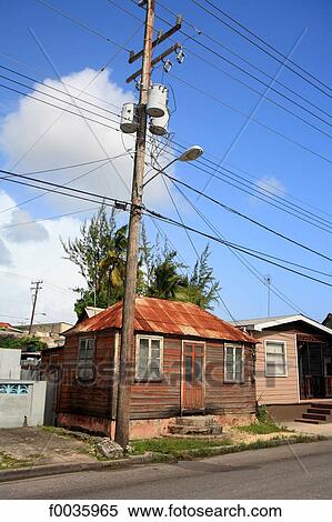 Stock Photography - Barbados, near Bridgetown, traditional houses. Fotosearch