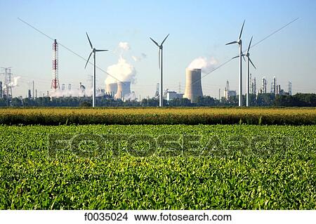 Picture - Belgium, Antwerp, Atomic power station. Fotosearch
