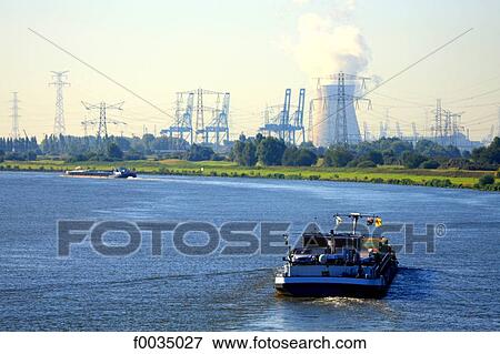 Stock Photo - Belgium, Antwerp, Atomic power station. Fotosearch