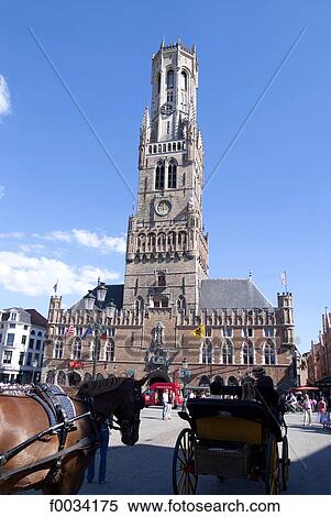 Belgium, Bruges, belfry View Large Photo Image Stock Photography - Belgium, Bruges, belfry. Fotosearch