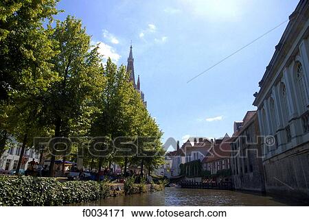 Belgium, Bruges, canal View Large Photo Image Stock Image - Belgium, Bruges, canal. Fotosearch