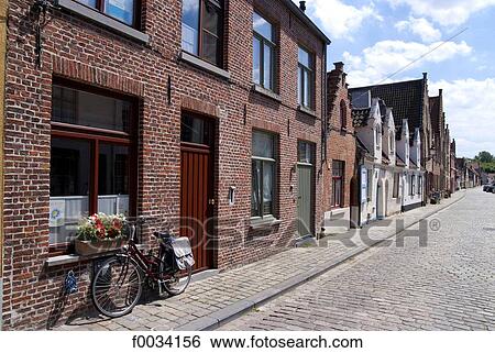 Stock Photograph - Belgium, Bruges, street. Fotosearch