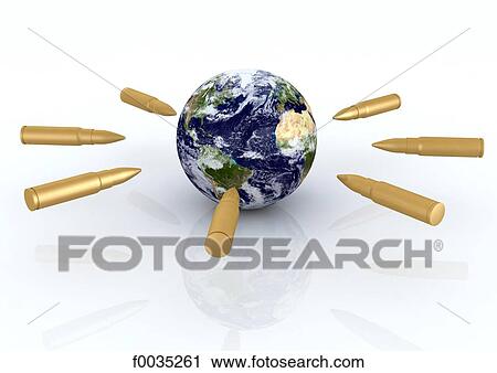 Digital creation: bullets pointing the Earth View Large Photo Image Stock Image - Digital creation: bullets pointing the Earth. Fotosearch