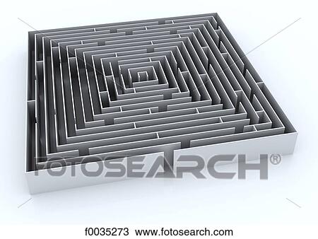 Stock Image - Digital creation: labyrinth. Fotosearch
