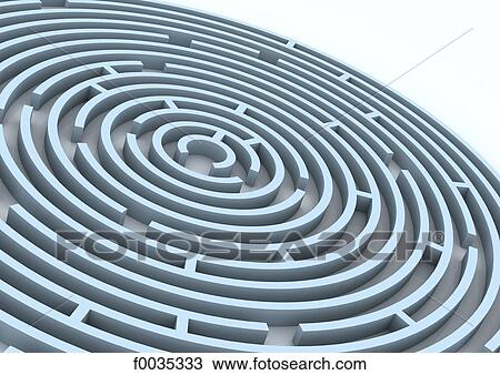 Stock Image - Digital creation: labyrinth. Fotosearch