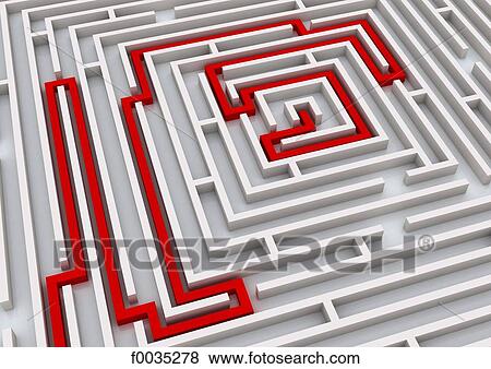 Stock Photo - Digital creation: labyrinth. Fotosearch