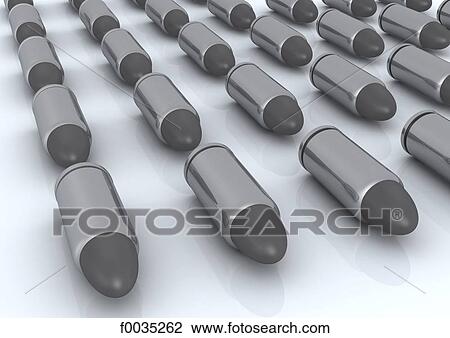 Digital creation: line of bullets View Large Photo Image Stock Image - Digital creation: line of bullets. Fotosearch