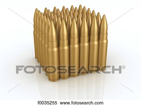 Digital creation: line of bullets View Large Photo Image Stock Photography - Digital creation: line of bullets. Fotosearch