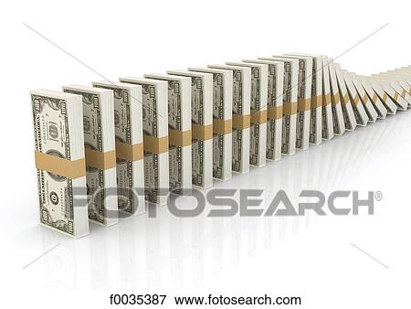 Dominoes of dollars View Large Photo Image Stock Photo - Dominoes of dollars. Fotosearch