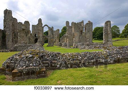 Stock Photo - England, Norfolk, Castle Acre, priory. Fotosearch