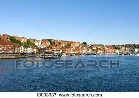 Stock Photo - England, North Yorkshire, Whitby, general view. Fotosearch