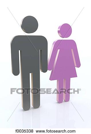 Feminine and masculine symbols: couple View Large Photo Image Stock Photo - Feminine and masculine symbols: couple. Fotosearch