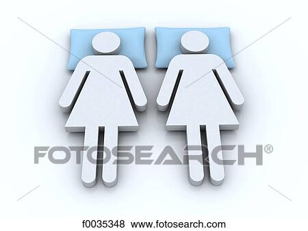 Stock Photo - Feminine symbols: couple. Fotosearch